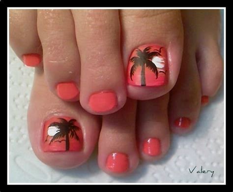 Palm Tree Toe Nail Designs