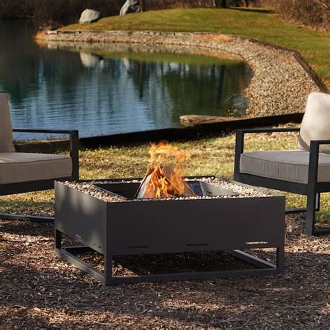 Real Flame Trey 36 In W X 36 In L Outdoor Square Powder Coated Steel