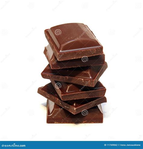 Stack Of Dark Chocolate Pieces Stock Photo Image Of Bitter Cocoa