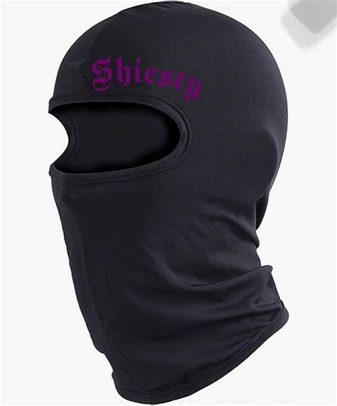 Shiesty Custom Unisex Black Adjustable Balaclava Ski Mask Etsy