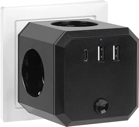 Qlouni Multipresa Cubo In Ciabatta Usb Multipresa Con Prese