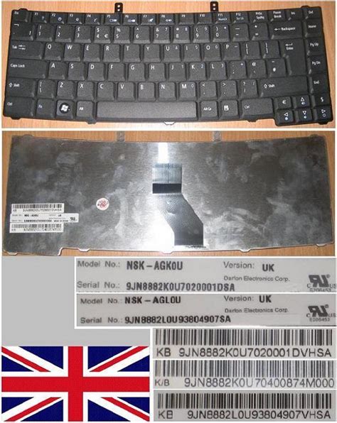 Clavier Qwerty Uk Acer D Tm Nsk Agk U Nsk Agl U J N K U J