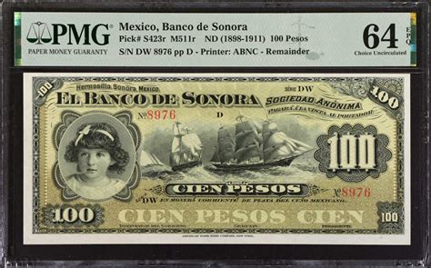 Mexico El Banco De Sonora Pesos Nd P S R Pmg