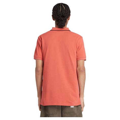 Timberland Millers River Printed Neck Short Sleeve Polo Orange Dressinn