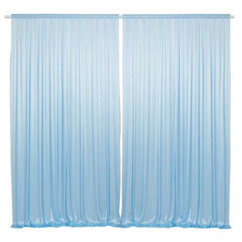 2 Photography Backdrop Curtains 10ft Baby Blue Photo Booth Background