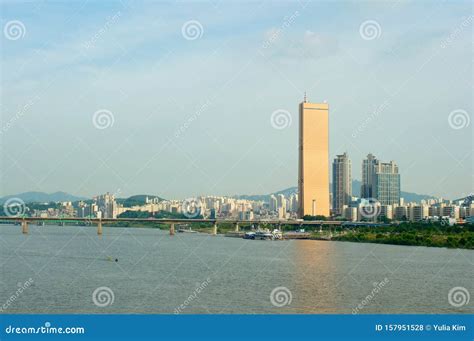 Hangang River In Seoul In Summer In Korea Stock Photo Image Of