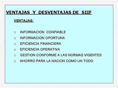 EL SISTEMA INTEGRADO DE INFORMACION FINANCIERA SIIF NACION