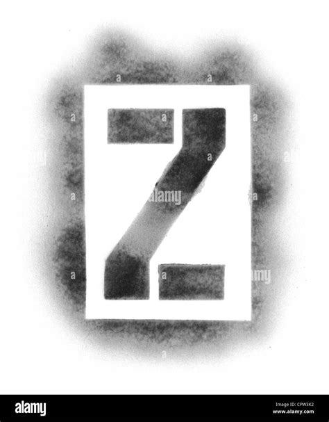 Stencil Letters In Spray Paint Stock Photo Alamy
