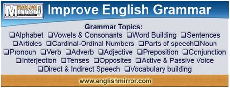 English Grammar Online Free Tips To Improve Grammar English Mirror