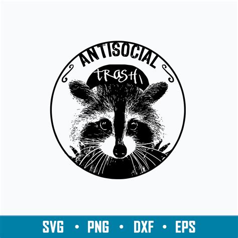 Raccoon Anti Social Svg Raccoon Svg Png Dxf Eps File Inspire Uplift