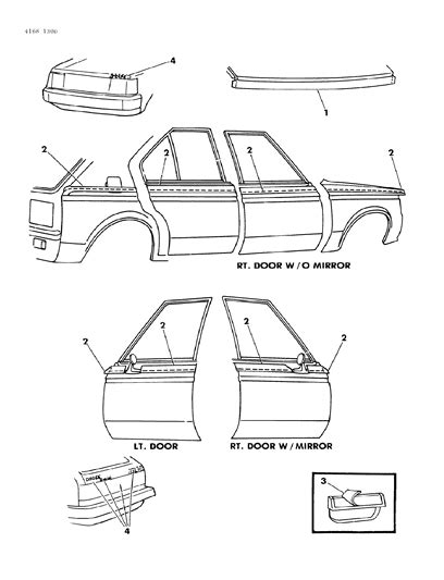 Tape Stripes And Decals Exterior View 1984 Dodge Rampage