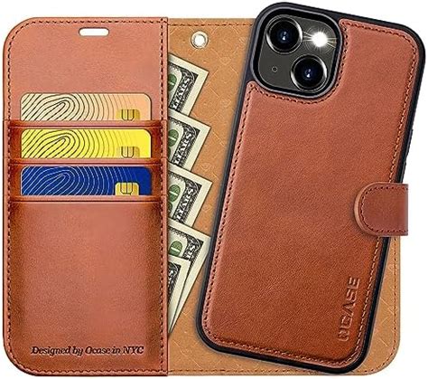 OCASE IPhone 14 Wallet Case With Card Holders Magnetic Detachable 2 In