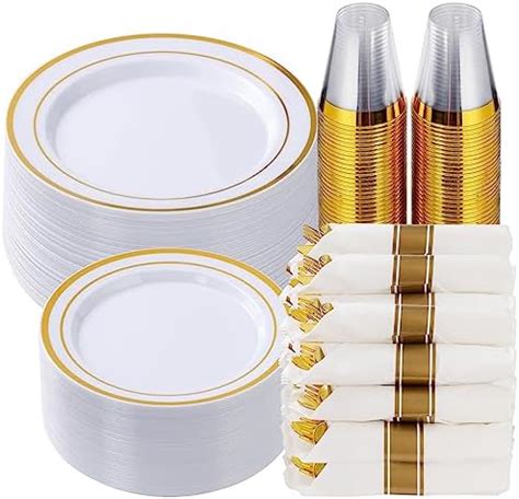 Amazon Prestee Piece Disposable Party Dinnerware Set For