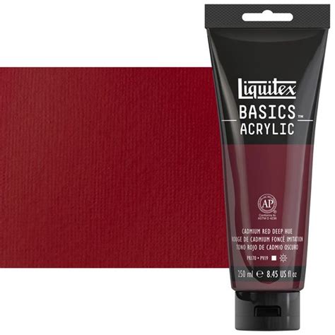 Liquitex Basics Acrylic Paint Cadmium Red Deep Hue Ml Tube