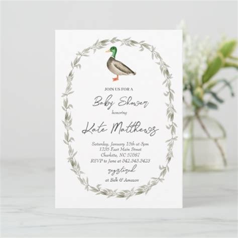 Duck baby Shower invitation | Zazzle