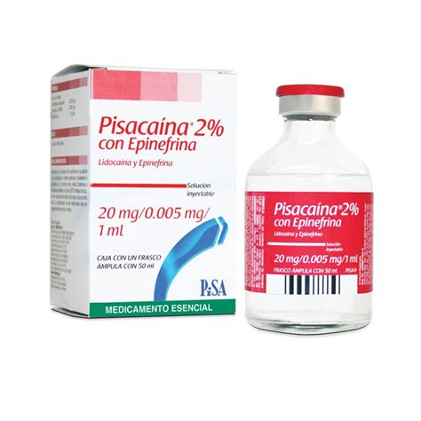 PISACAINA 2 50 ML LIDOCAINA 2 S EPINEFRINA Logymed Solución