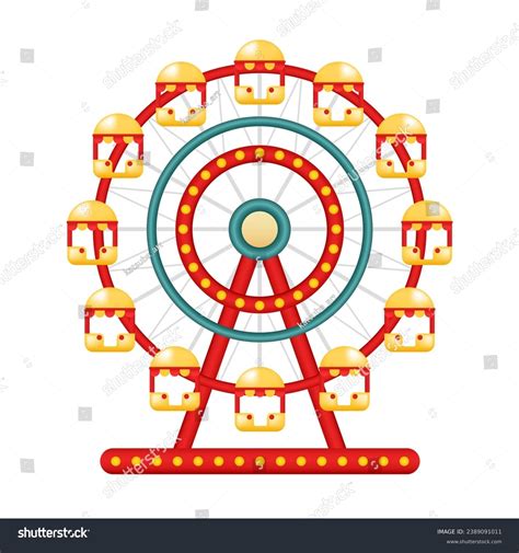 Ferris Wheel Vector Clipart Isolated On Stock Vector (Royalty Free ...