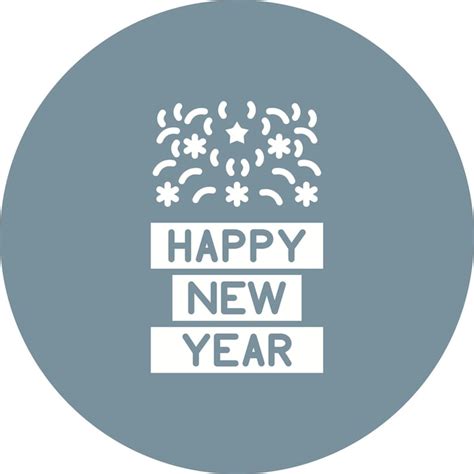 Premium Vector Happy New Year Icon Vector Image Can Be Used For New Year