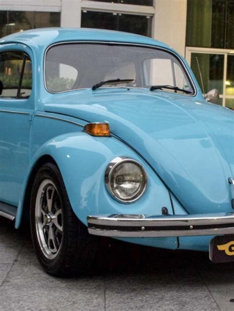 Fusca Azul Cai Ara E Customizado Rodas De Porsche