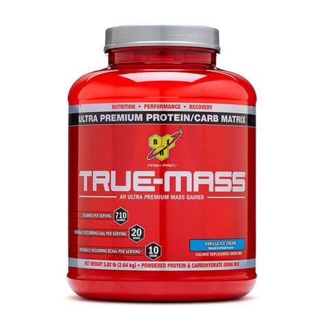 Bsn True Mass Vanilla Ice Cream Flavored Weight Gainer Muscle Mass Gainer Protein Powder 5 75lb