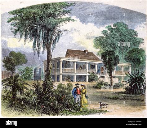 SOUTHERN PLANTATION 19th C. /nA plantation in the American South ...