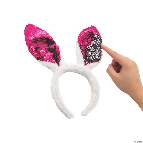 Reversible Sequin Bunny Ears Headbands Oriental Trading