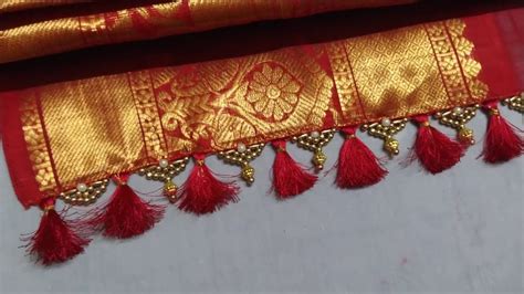 Saree Kuchu Simple Easy New Saree Kuchu Design Using Beads For