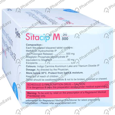 Sitacip M Mg Strip Of Tablets Uses Side Effects Price