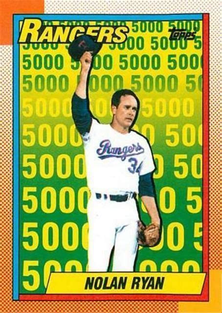 1990 Topps Nolan Ryan 5000 Strikeout Card Value Wax Pack Gods