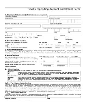 Fillable Online Flex Enrollment Form Vincennes University MIC Fax