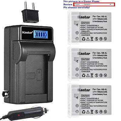 Kastar Battery Lcd Ac Charger For Canon Nb L Nb Lh Digital Ixus