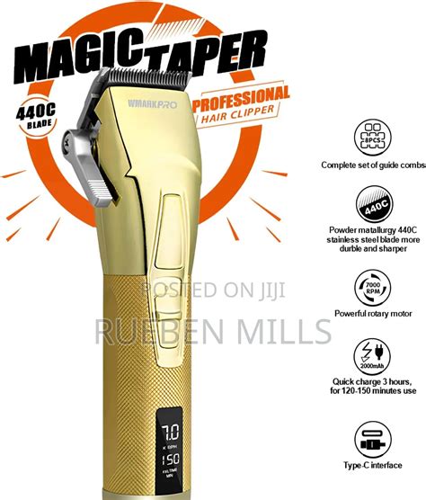 Wmark Pro Ng Cordless Chargeable All Metal Hair Clipper In Accra