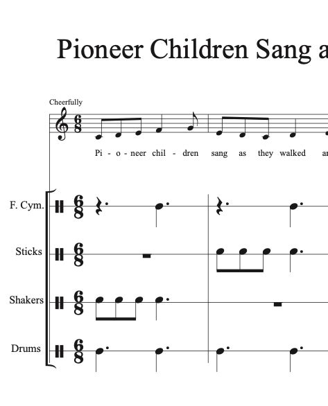 Pioneer Children Sang As They Walked Cs 214 Regular Rhythm Band