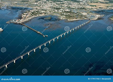 Ile D Oleron Viaduct Seen From The Sky Stock Image Image Of Landscape