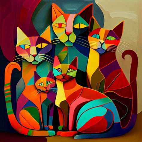 Picasso Cubism Cat Art Print Perfect T For Cat And Art Lovers Pablo