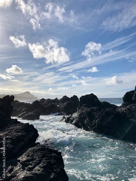 Rough Natural Beach Natural Pools Of Biscoitos Terceira Island