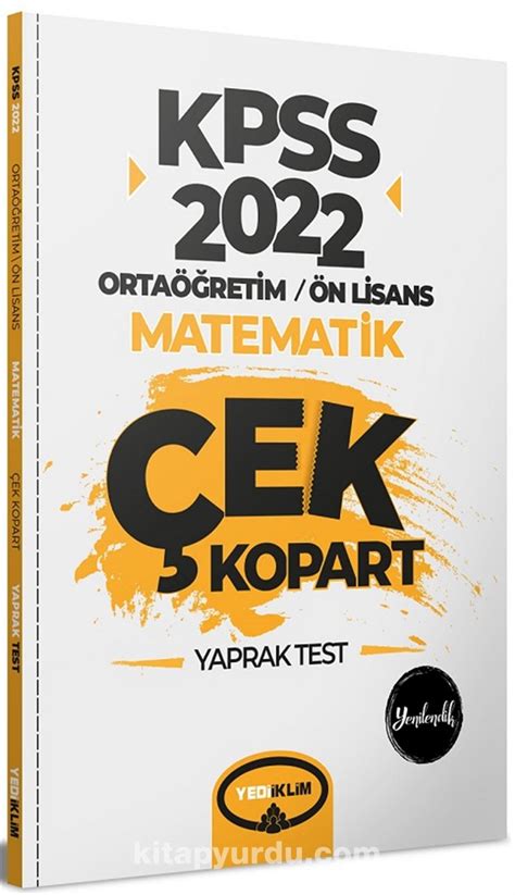 2022 Kpss Ortaöğretim Ön Lisans Genel Yetenek Matematik Çek Kopart