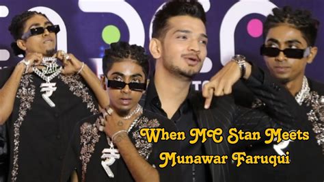 When Mc Stan Meets Munawar Faruqui At Lokmat Digital Awards 2023 Youtube