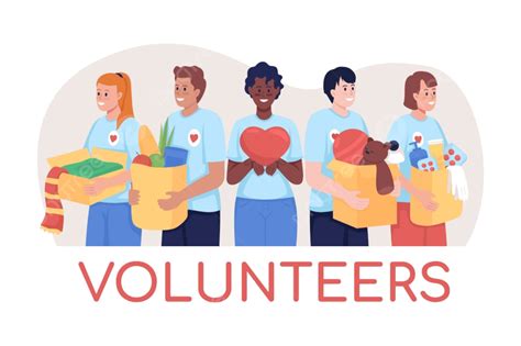 Volunteer Illustration Vector Hd Png Images Volunteers 2d Vector