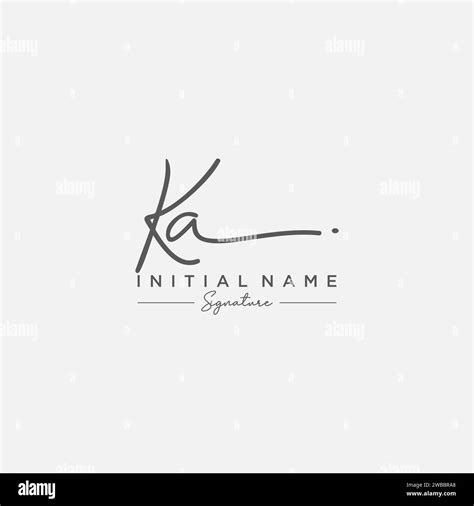 Ka Signature Logo Template Vector Stock Vector Image And Art Alamy