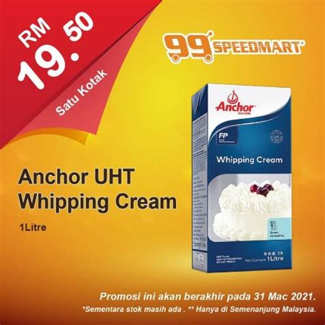 Speedmart Anchor Uht Whipping Cream Promotion Valid Until Mar