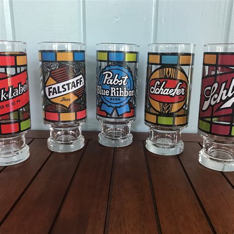 Vintage Beer Glasses Etsy