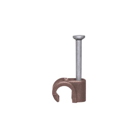 6mm Round Brown Cable Clips System Q Ltd