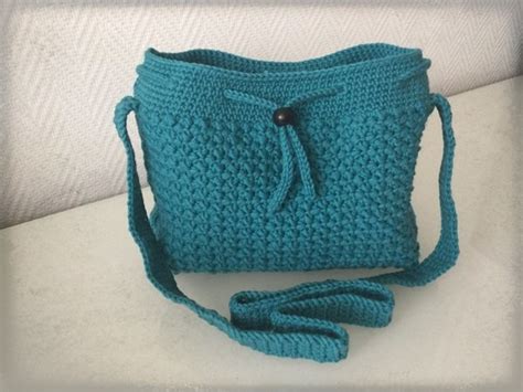 Tasche häkeln Beutel mit Kordelzug