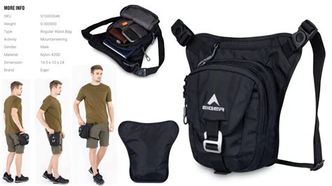 EIGER LEGPACK M MILITANT POUCH BLACK 910003046 TAS EIGER HANDAL