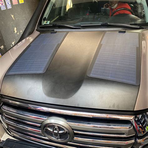 Toyota Land Cruiser 200 Lensun 90w Hood Flexible Solar Panel Lensunsolar