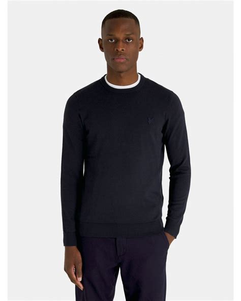 Lyle And Scott Tonal Eagle Mens Cotton Crew Neck Jumper Mens From Cho