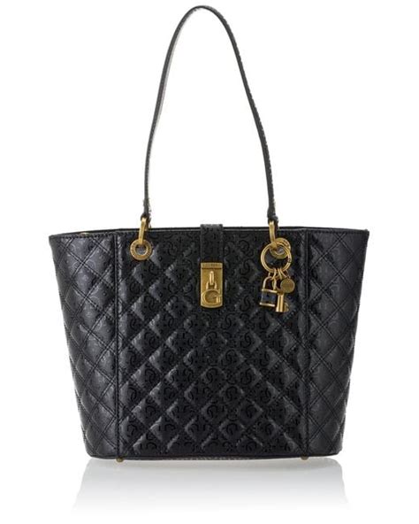 Guess Noelle Small Elite Tote In Black Lyst