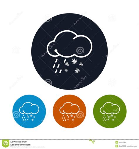 Icon Sleet , Vector Illustration Stock Vector - Illustration of frost, drop: 48545383