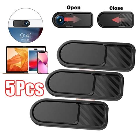 1/2/5Pcs Webcam Cover Shutter Magnet Slider Plastic Camera Cover Tablet ...